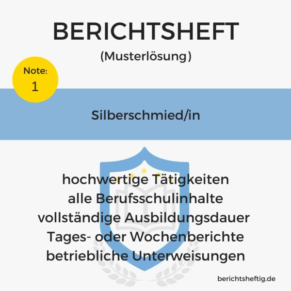 Berichtsheft Silberschmied als Word-Download
