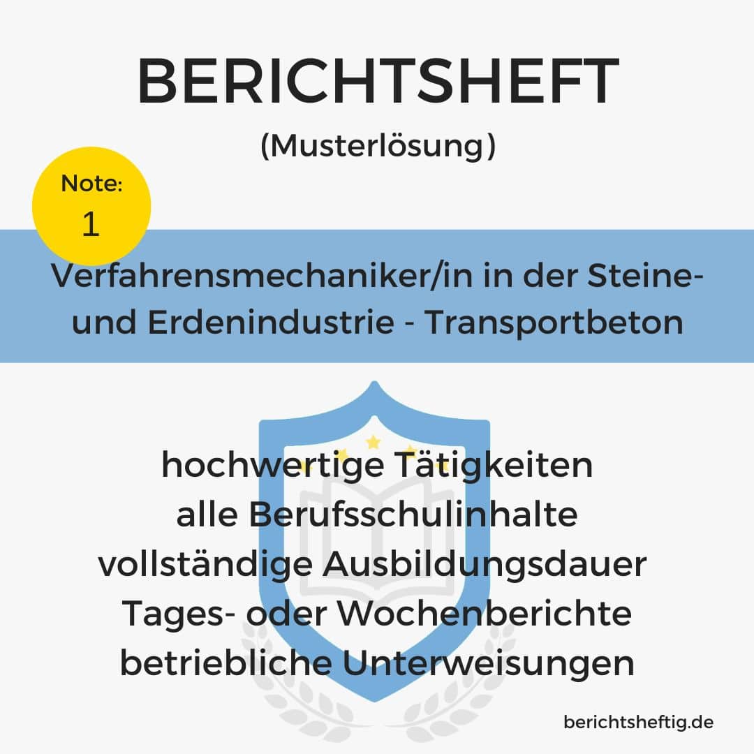 Verfahrensmechaniker/in in der Steine- und Erdenindustrie - Transportbeton