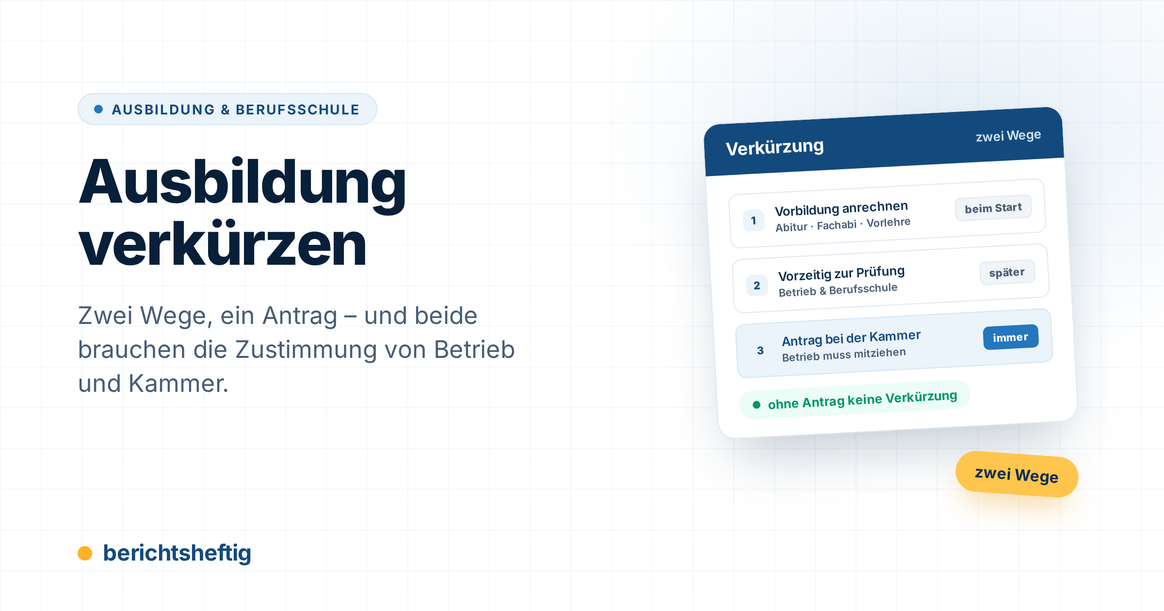 Ausbildung verkürzen: Voraussetzungen, Antrag und Fristen