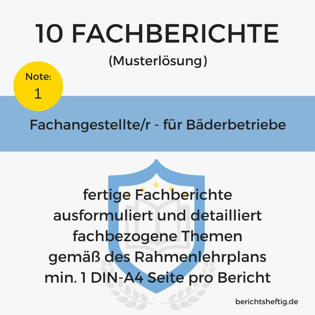 fachberichte 106 fachangestellter fuer baederbetriebe