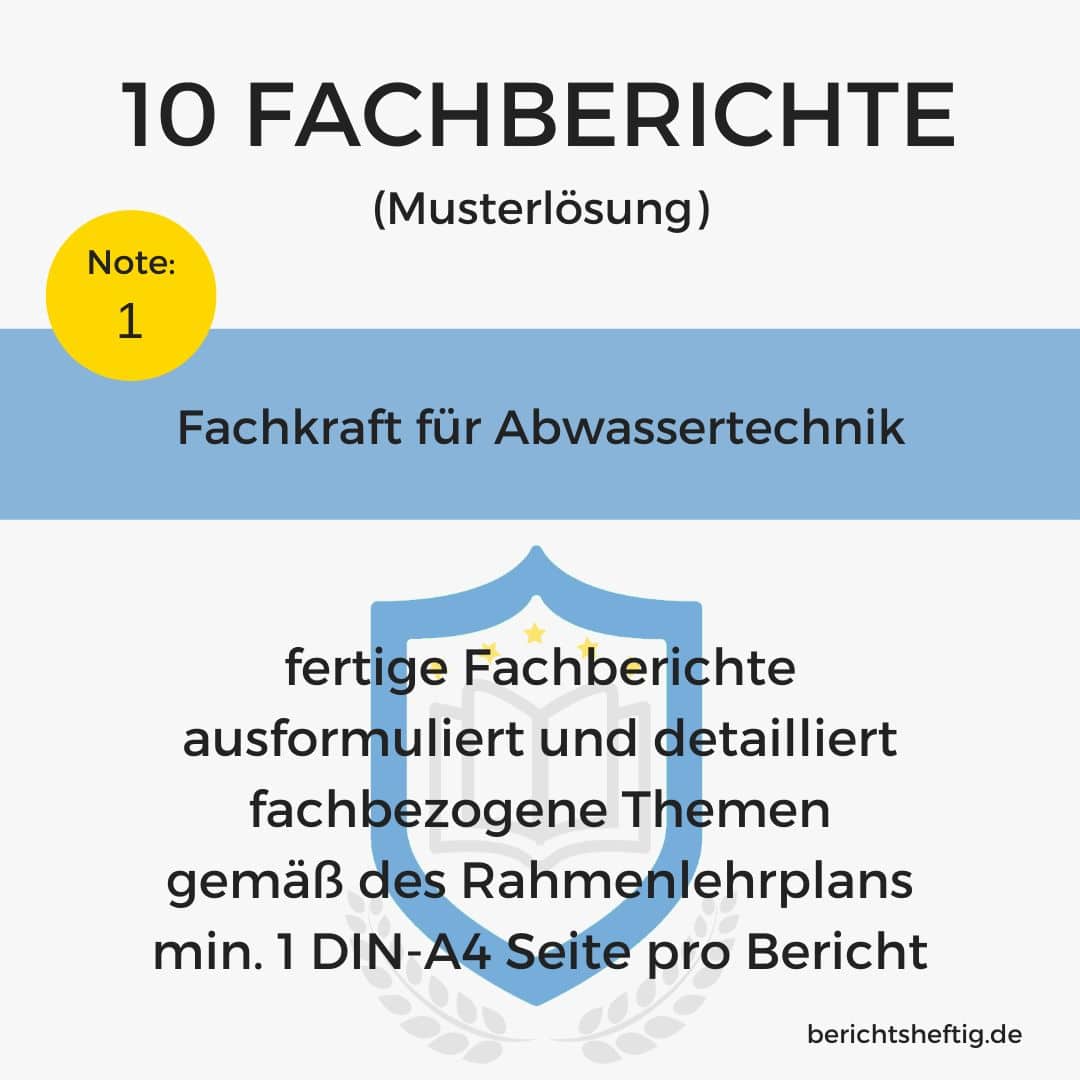 fachberichte 107 fachkraft fuer abwassertechnik