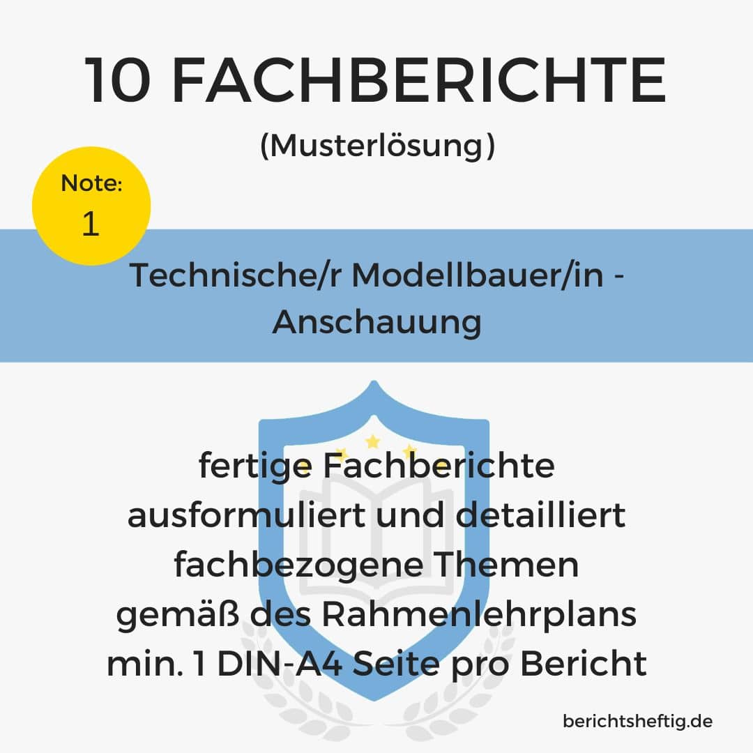 fachberichte 208 technischer modellbauer anschauung