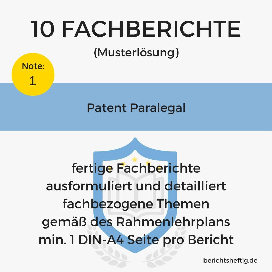 fachberichte 395 patent paralegal