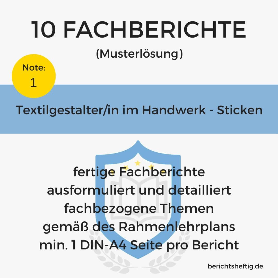 fachberichte 700 textilgestalter handwerk sticken