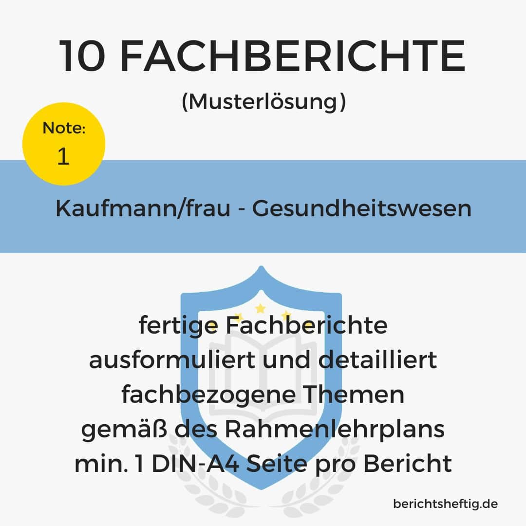 fachberichte 77 kaufmann gesundheitswesen