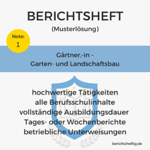 Gärtner,in Garten und Landschaftsbau fertiges Berichtsheft Download